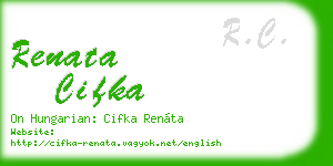 renata cifka business card
