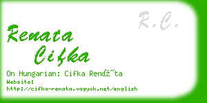 renata cifka business card